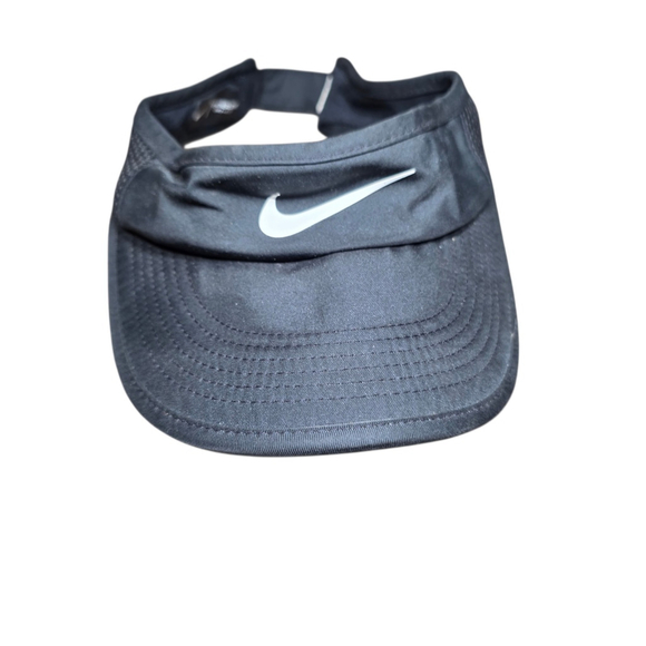 Nike Accessories - Nike Featherlight Dri-Fit Black Golf Running Visor Hat Adjustable